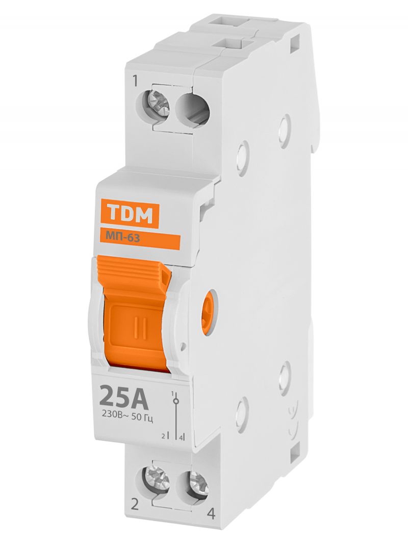 Модульный переключатель трехпозиционный МП-63 1P 25А TDM