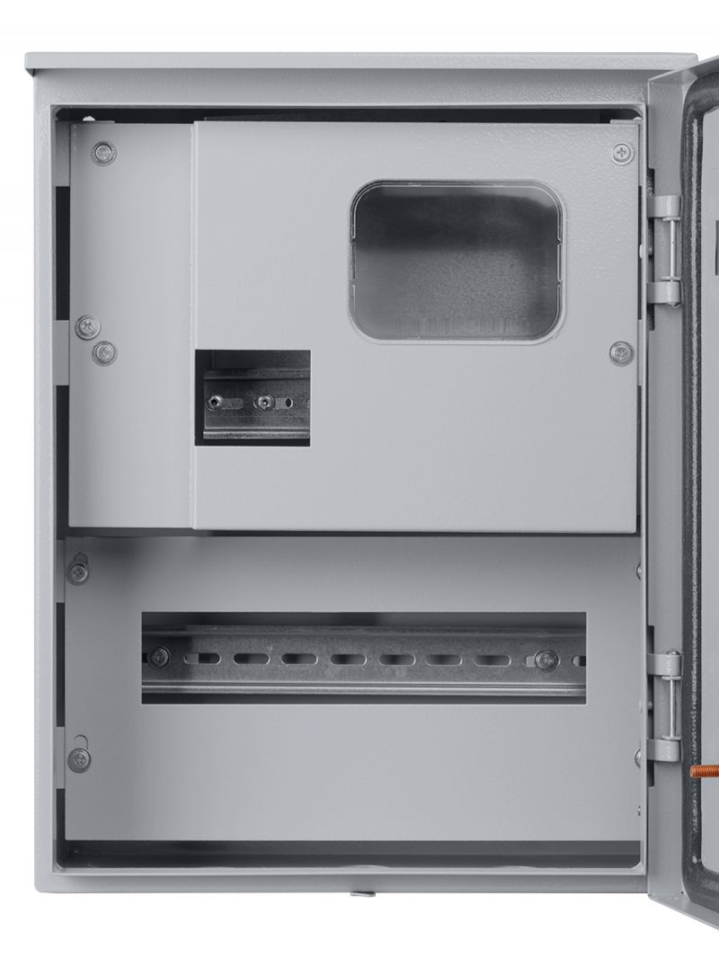Корпус металлический ЩУ-1ф/1-0-12 IP66 (ЩУРН-1/12 IP66) с опломбировкой счётчика (395х310х165) TDM