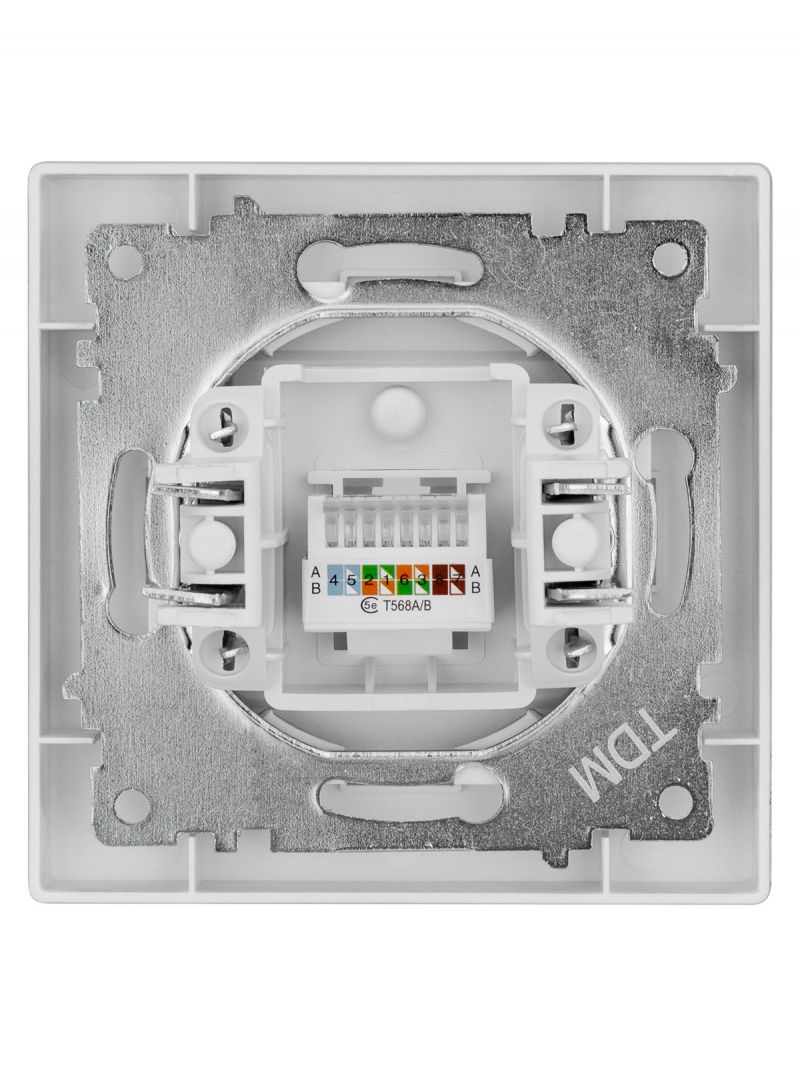Розетка компьютерная RJ45 серебр. металлик 