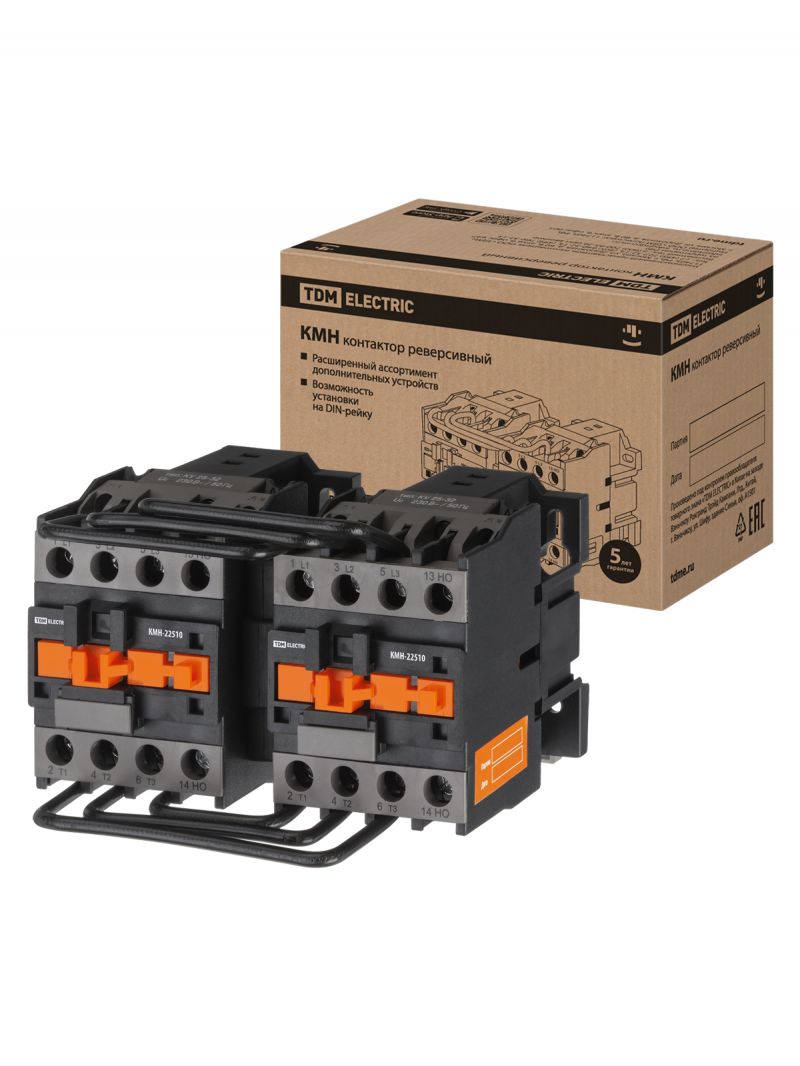Контактор КМН-22530 реверс 25А 230В/АС3 2НО TDM