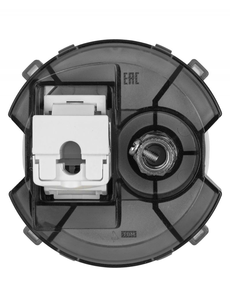 Розетка компьютерная RJ45 + TV розетка оконечная белая, 