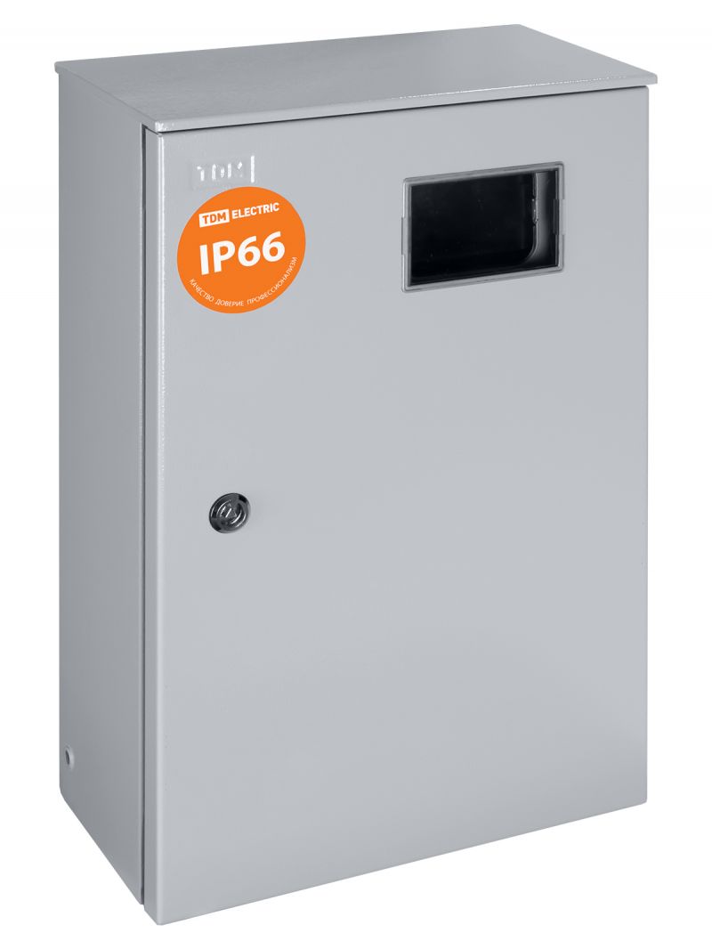Корпус металлический ЩУ-3ф/1-0-12 IP66 (ЩУРН-3/12 IP66) с опломбировкой счётчика (542х347х180) TDM