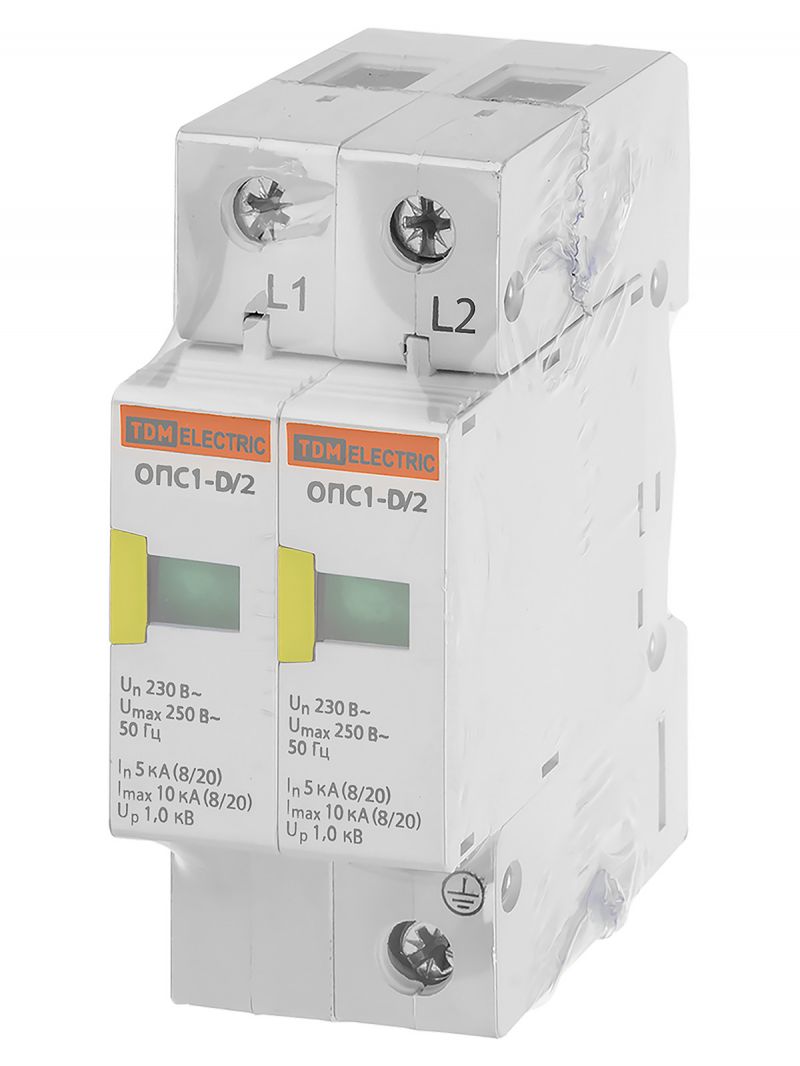 Разрядник ОПС1-D 2Р In=5kA Un=230B Im=10kA TDM
