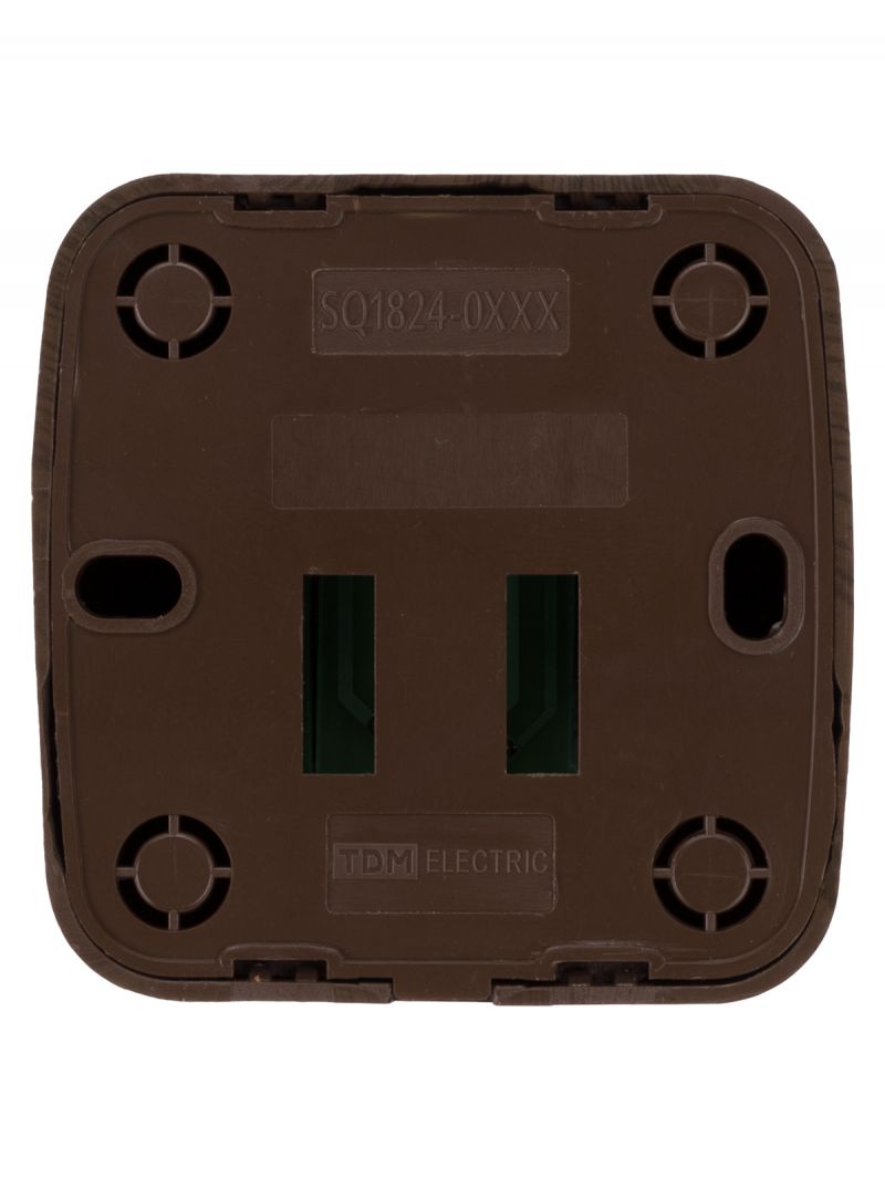 Розетка компьютерная (RJ-45) открытой установки IP20, венге 