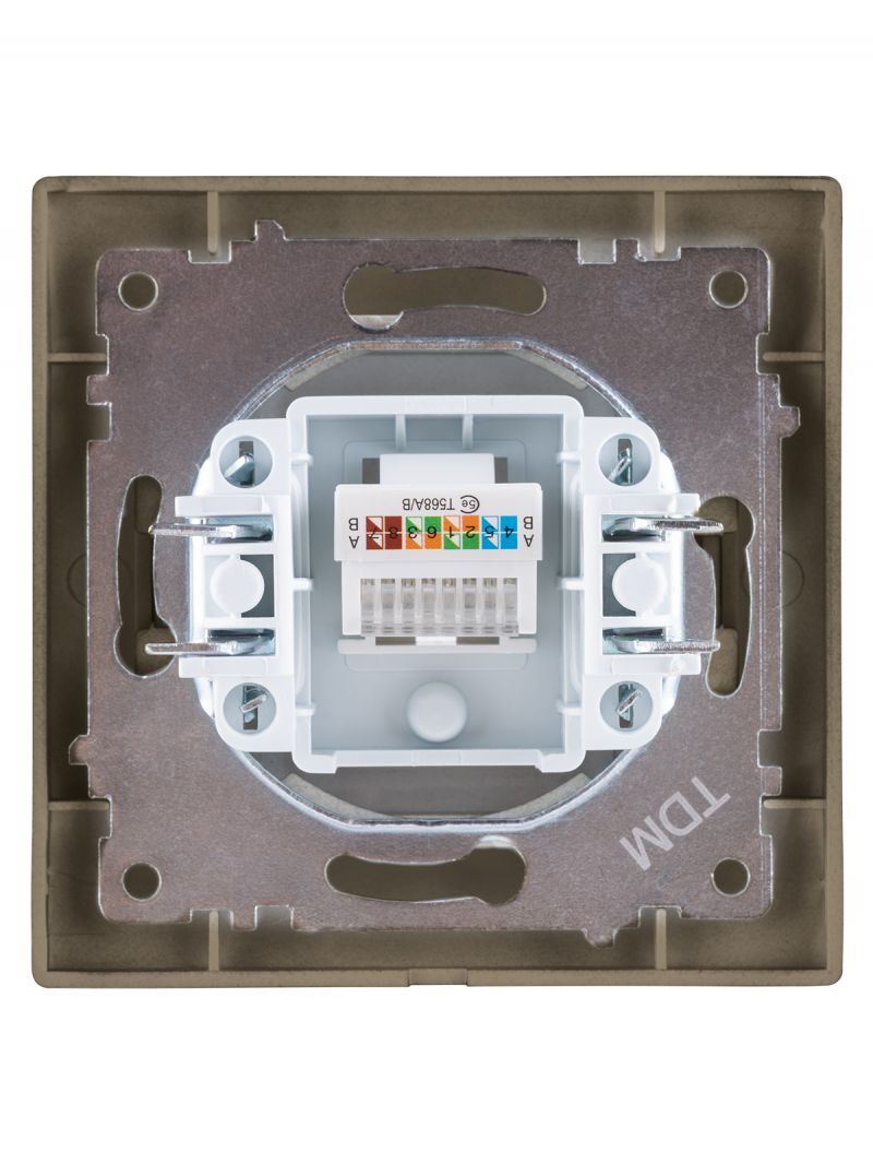 Розетка компьютерная RJ45  бронза 