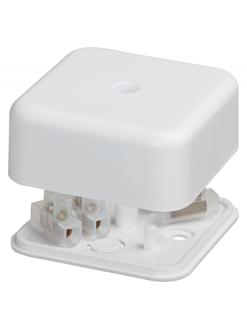 Коробка распаячная КР 50х50х20 ОП белая, IP40, с клем. колодкой, инд. штрихкод TDM