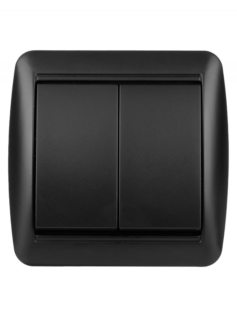 Выключатель 2-кл. открытой установки IP44 10А графит 