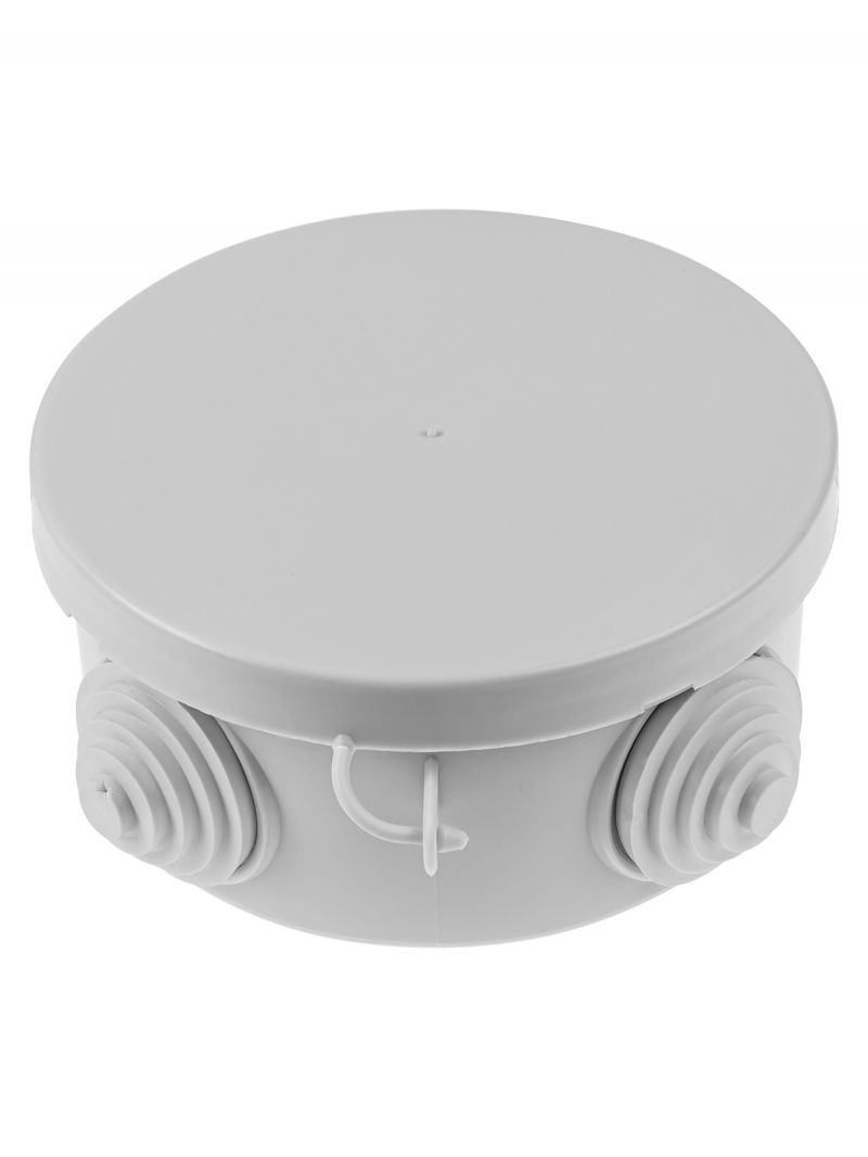 Распаячная коробка ОП D85х40мм, крышка, IP54, 4вх. TDM