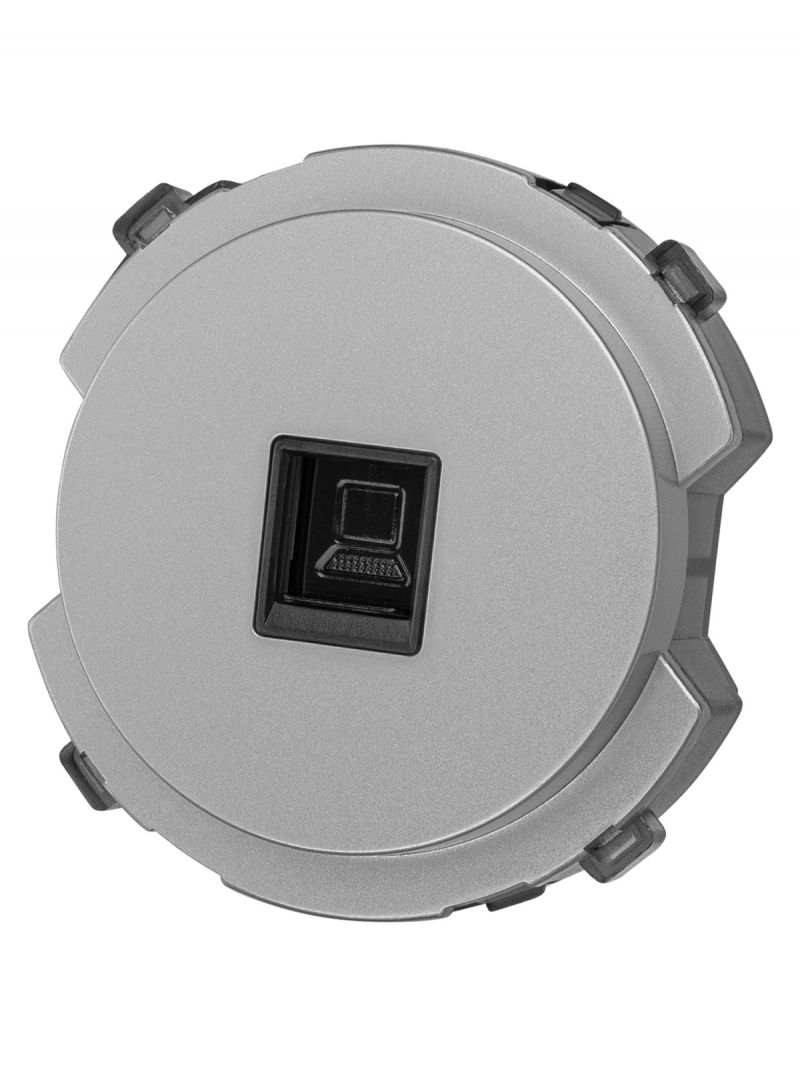 Розетка компьютерная RJ45 платина, 