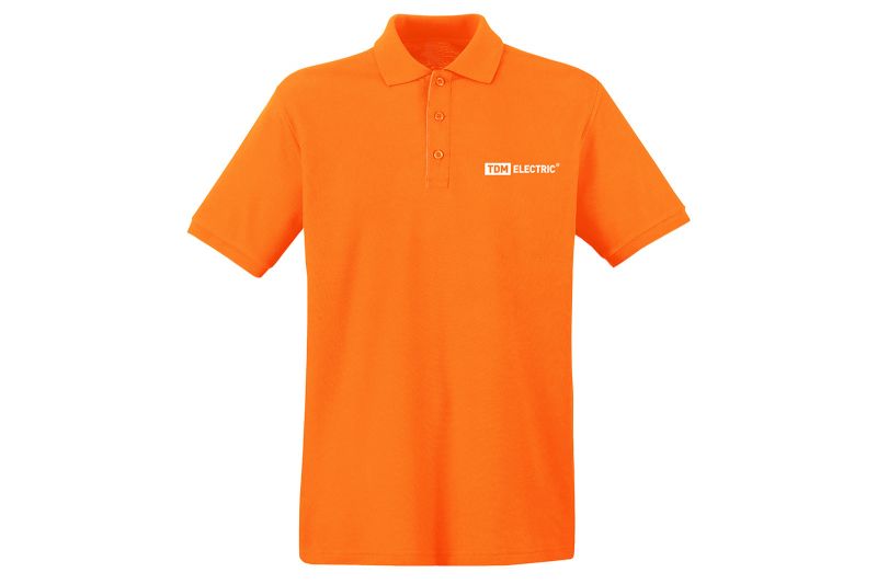 Футболка-ПОЛО оранжевая (XL)TDM