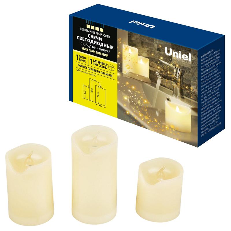 Фигура ULD-F060 WARM WHITE CANDLE SET3 