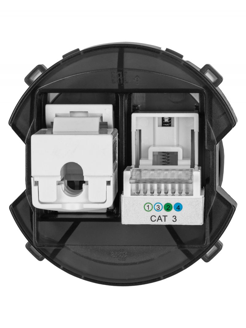 Розетка телефонная RJ11 + компьютерная RJ45 агат, 