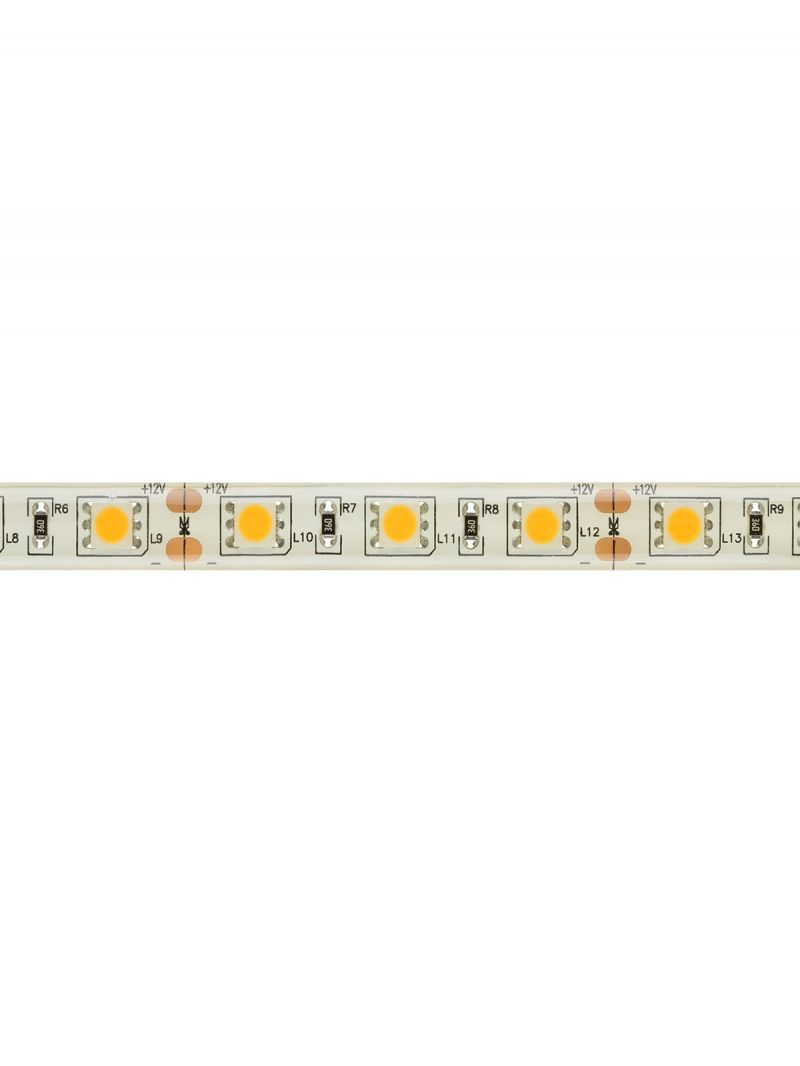 Лента светодиодная SMD5050-60 LED/м-IP65-12 В-14,4 Вт/м-3000 К (5 м) блистер TDM