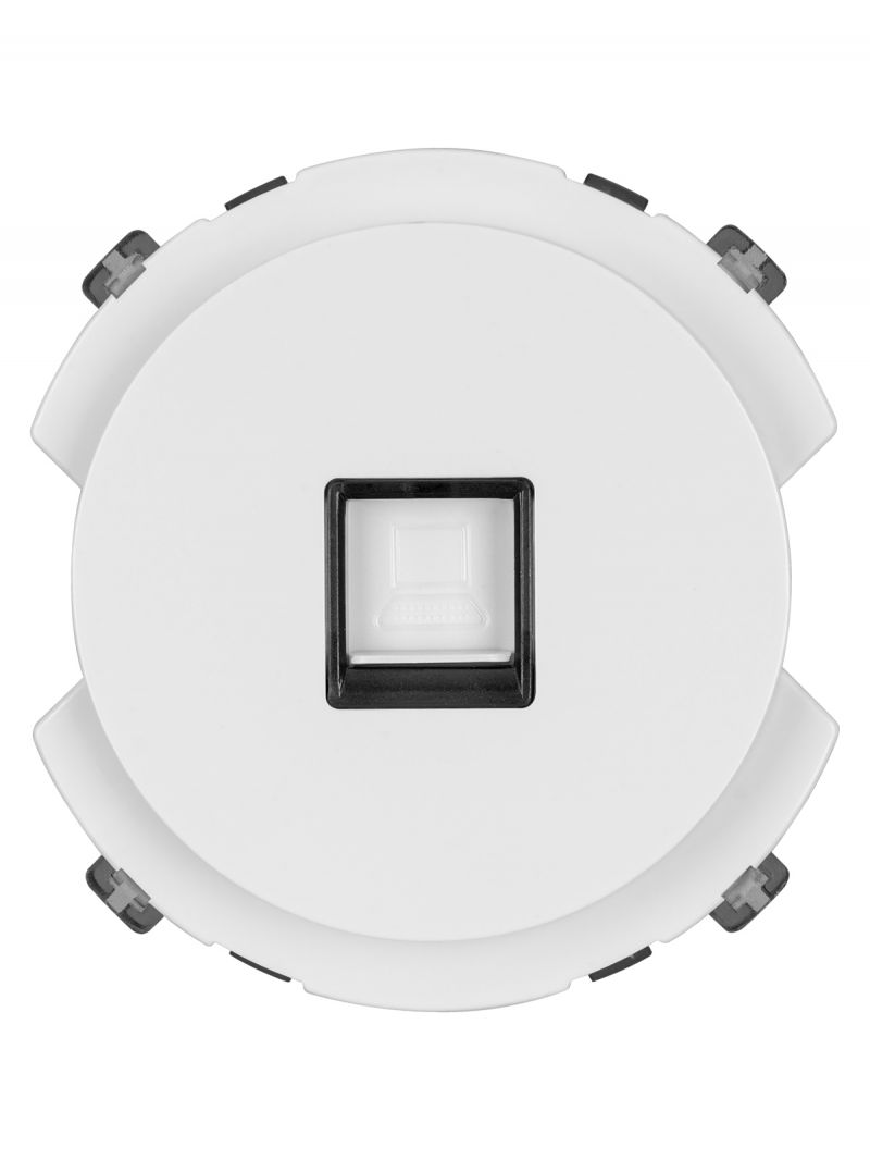 Розетка компьютерная RJ45 белая, 