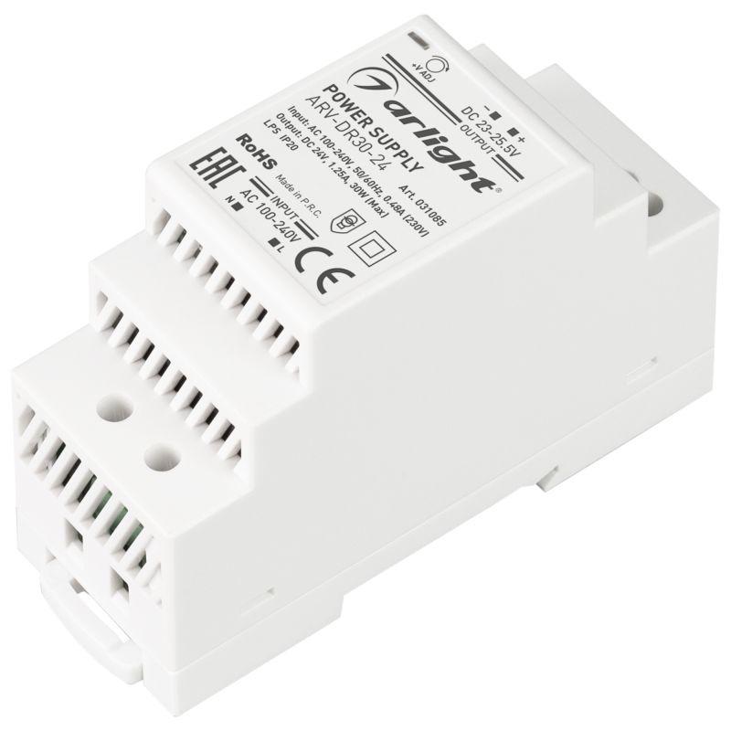 Блок питания ARV-DR30-24 24В 1.25А 30Вт IP20 DIN-рейка Arlight 031085