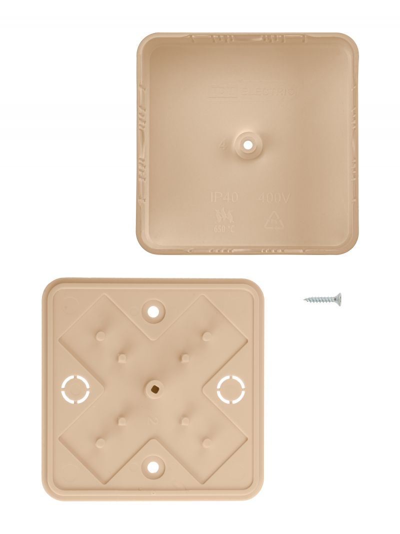 Коробка распаячная КР 50х50х20 ОП сосна IP40, инд. штрихкод TDM