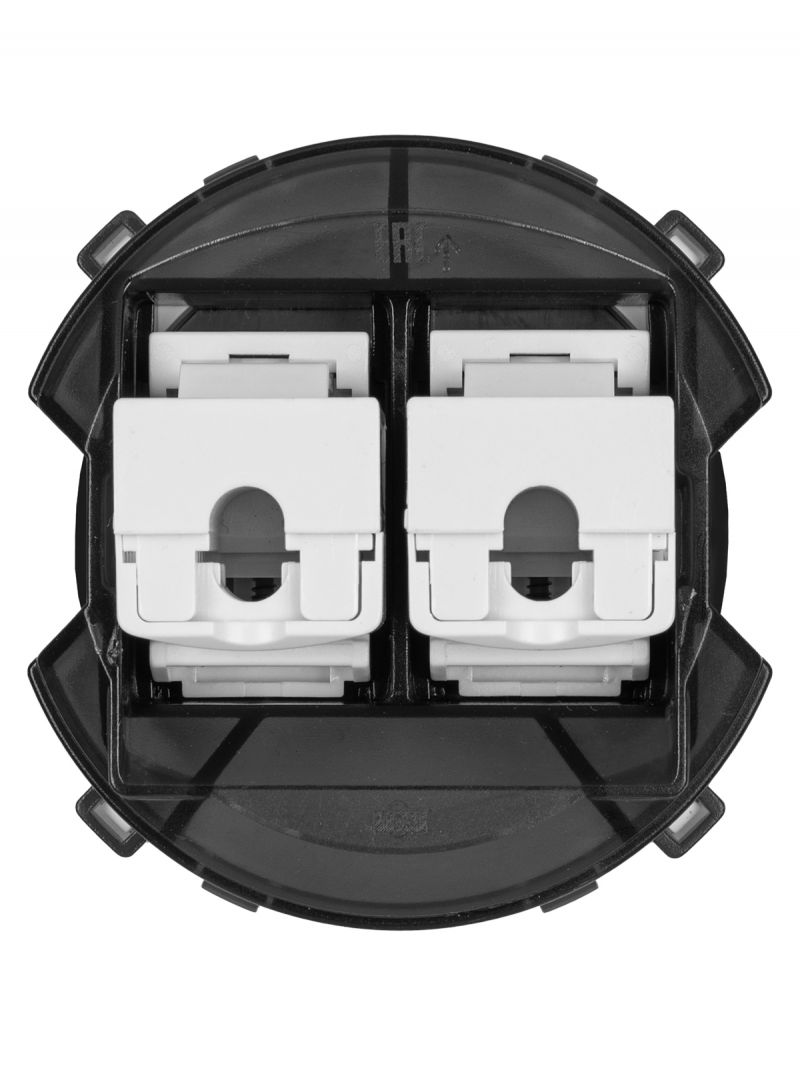 Розетка компьютерная двойная RJ45 агат, 