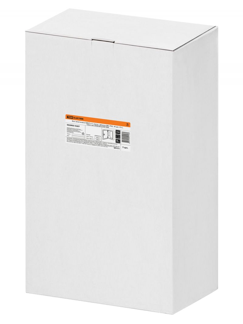 Бокс пластиковый ЩМП-0-7, прозр., крышка ABS, IP65, -45 до +75 С, навесной, (600x400x200) TDM