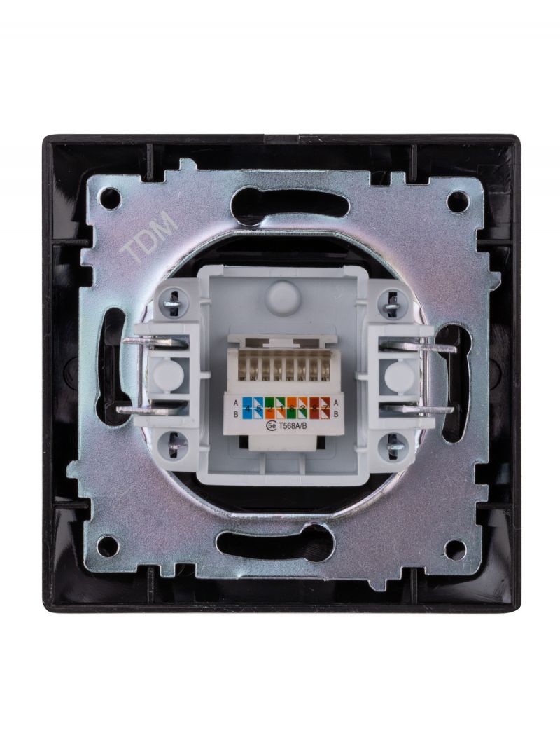 Розетка компьютерная RJ45 старинное серебро 