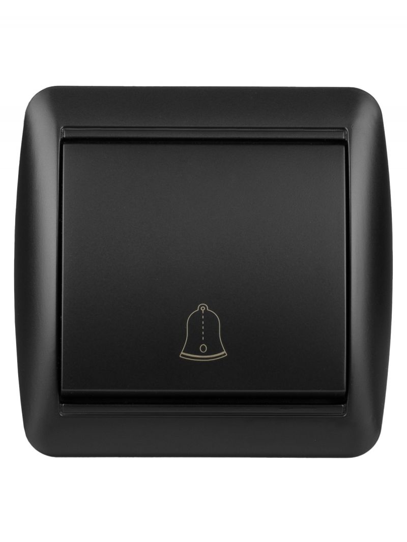 Кнопка звонковая открытой установки IP44 6А графит 
