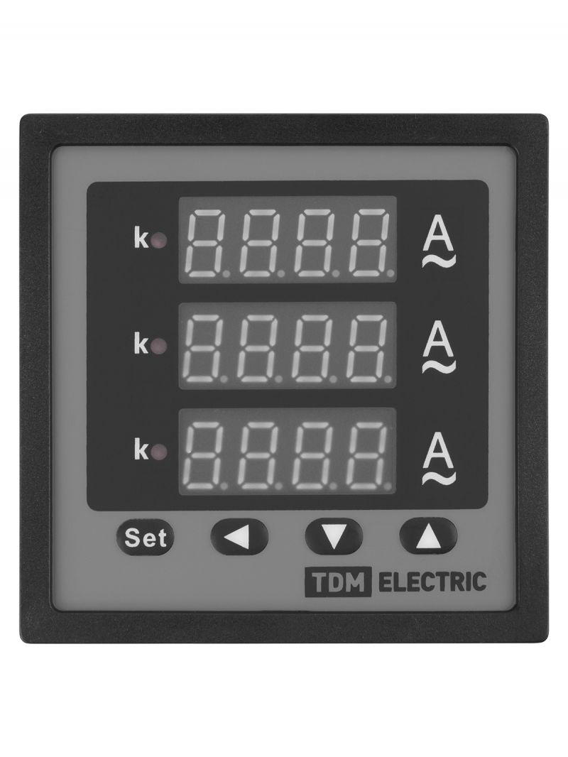 Цифровой амперметр ЦП-А72х3 0-50кА-0,5-Р (трехфазный) TDM
