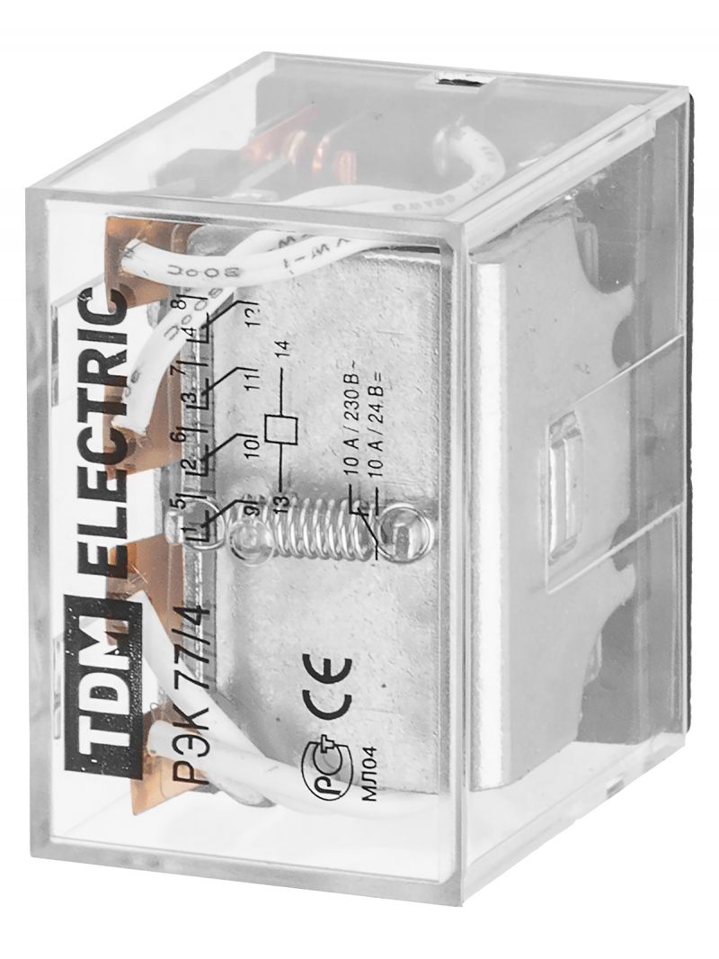 Реле РЭК77/4 10А 230В АC TDM
