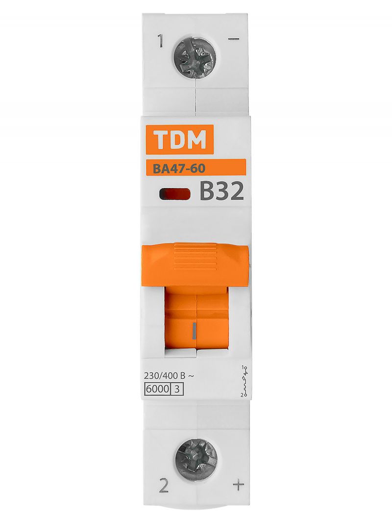Авт. выкл. ВА47-60 1Р 32А 6кА х-ка В TDM