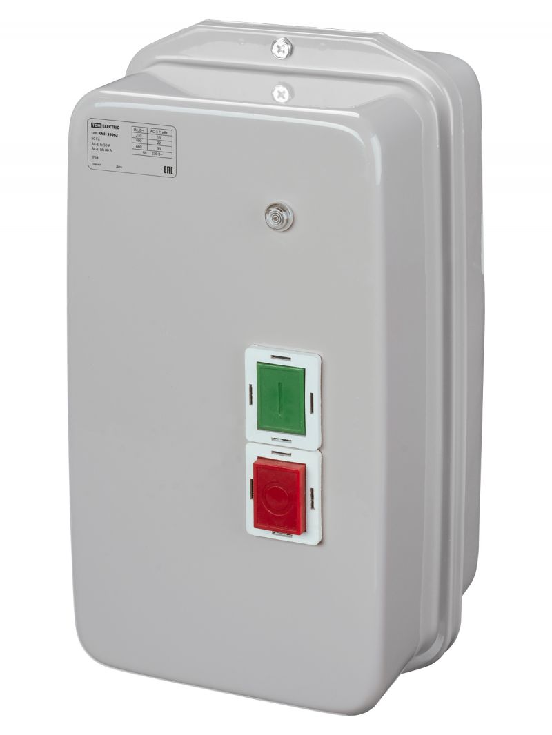 Контактор КМН35062 50А в оболочке с индикатором Ue=220В/АС3 IP54 TDM