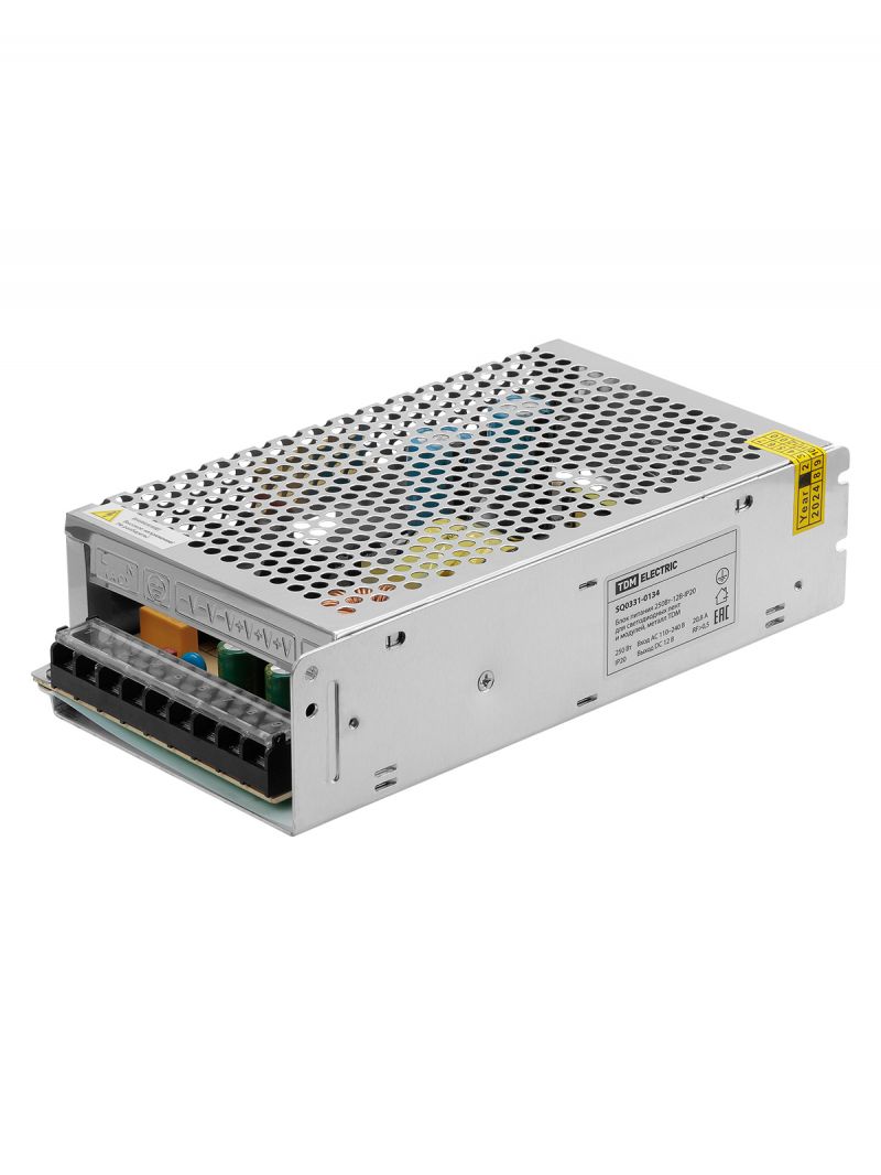 Блок питания 250Вт-12В-IP20 для светодиодных лент и модулей, металл TDM