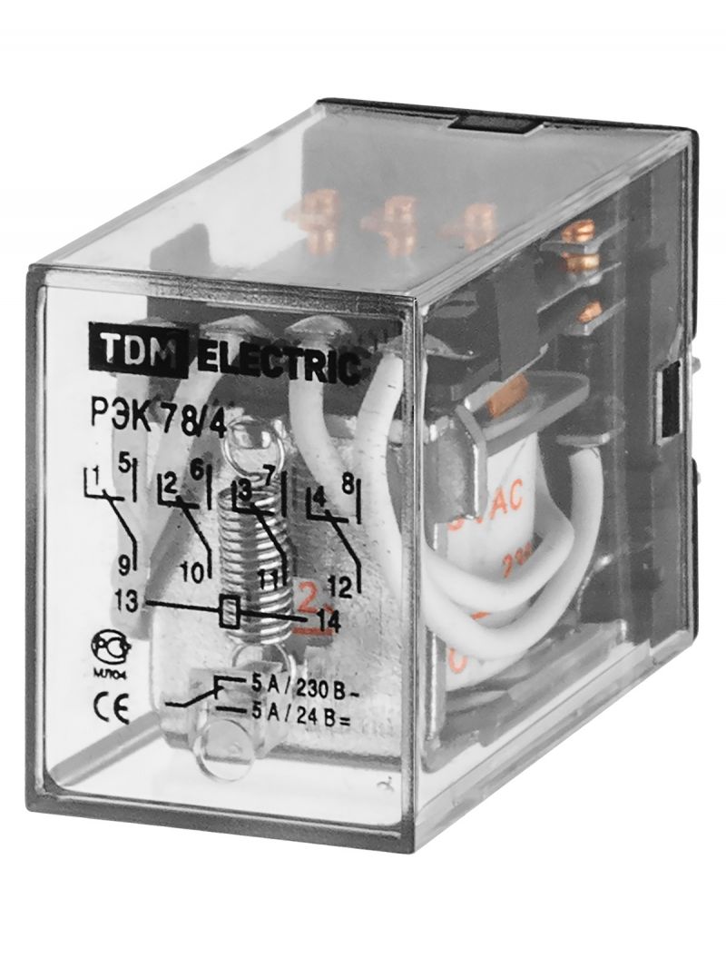 Реле РЭК78/4 3А 230В АC TDM