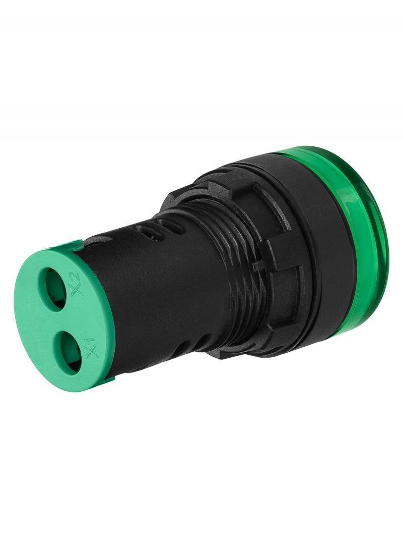STATUS Лампа сигнальная AD-22DS, LED, d22 мм, 24-440 В AC/DC, зеленый TDM