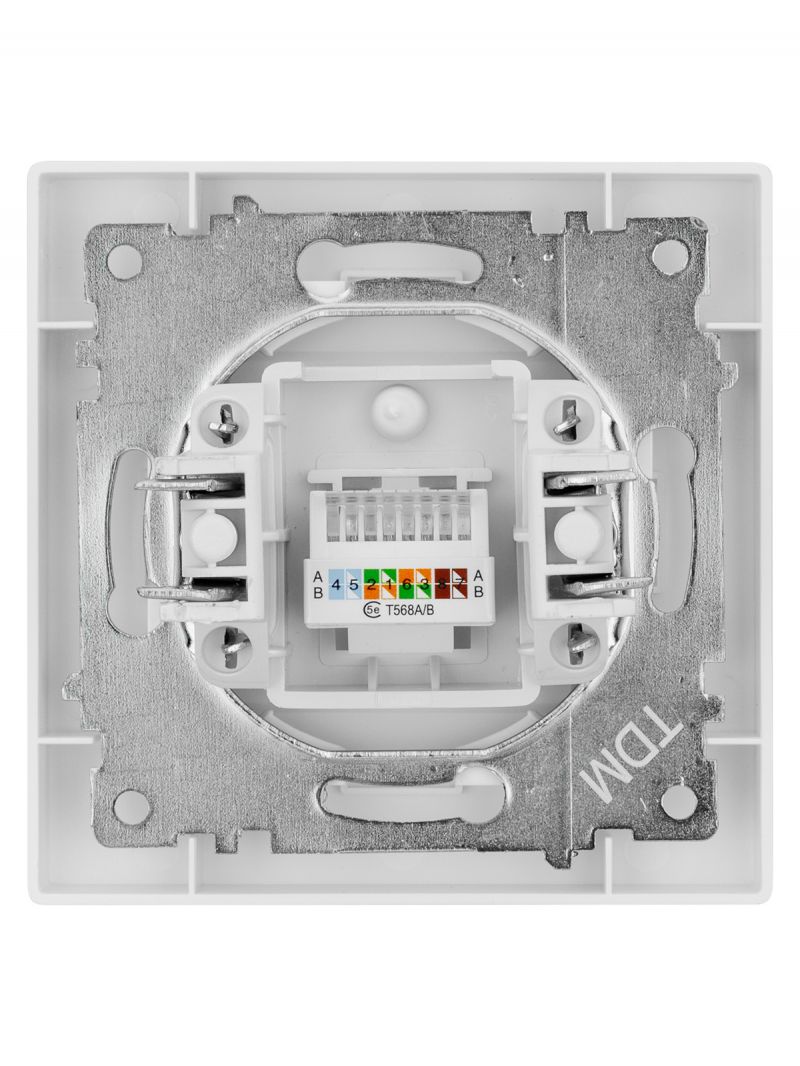 Розетка компьютерная RJ45 белая 