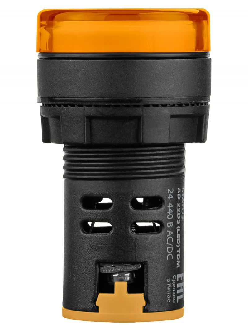 STATUS Лампа сигнальная AD-22DS, LED, d22 мм, 24-440 В AC/DC, желтый TDM