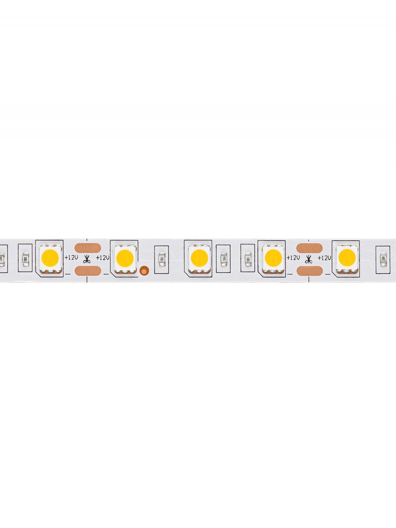 Лента светодиодная SMD5050-60 LED/м-IP20-12 В-14,4 Вт/м-3000 К (5 м) блистер TDM