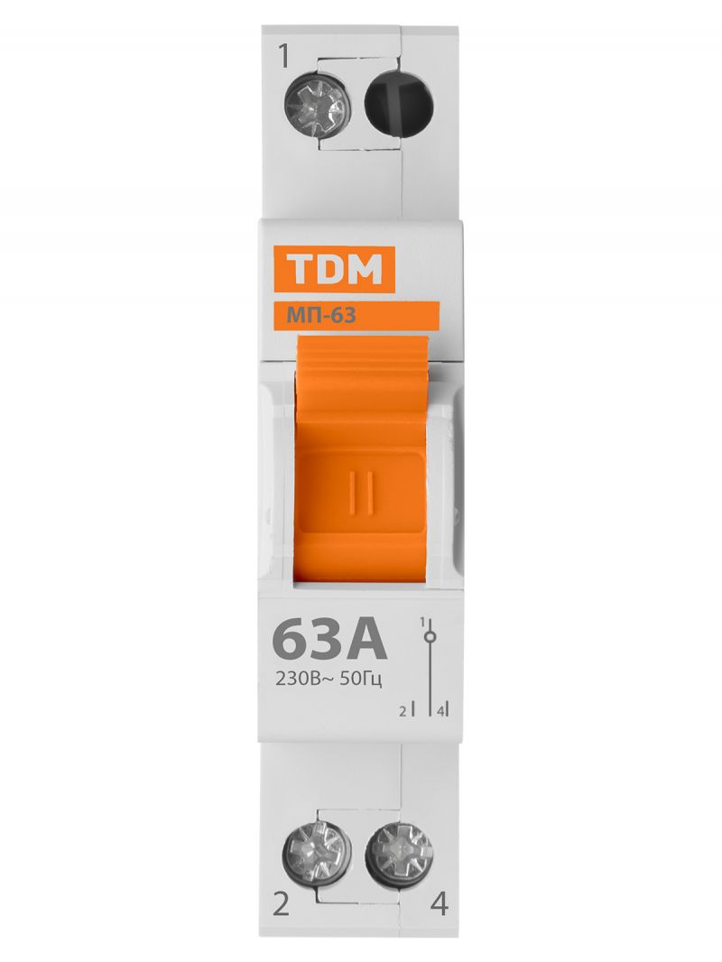 Модульный переключатель трехпозиционный МП-63 1P 63А TDM