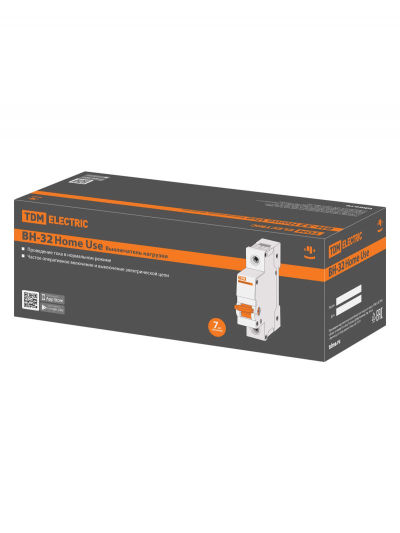 Выключатель нагрузки (мини-рубильник) ВН-32 1P 25A Home Use TDM