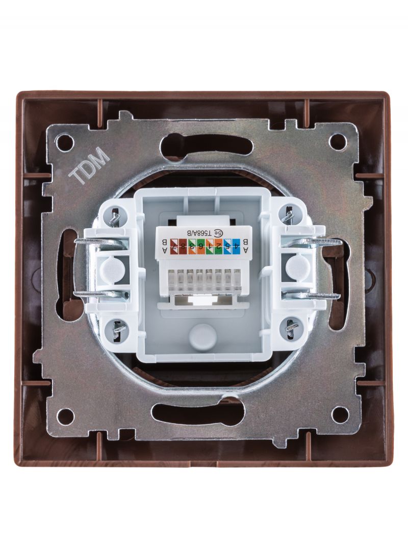 Розетка компьютерная RJ45 венге 