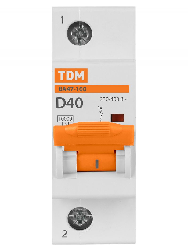 Авт. выкл. ВА47-100 1Р 40А 10кА х-ка D TDM