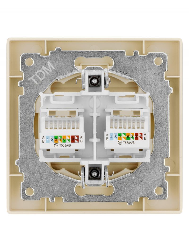 Розетка компьютерная двойная RJ45 сл. кость 