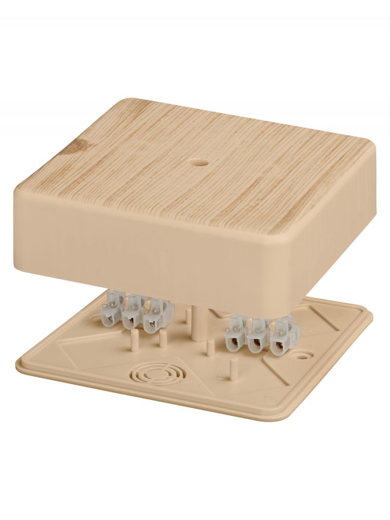 Коробка распаячная КР 100х100х29 ОП сосна, с клем. колодкой, IP40, инд. штрихкод TDM