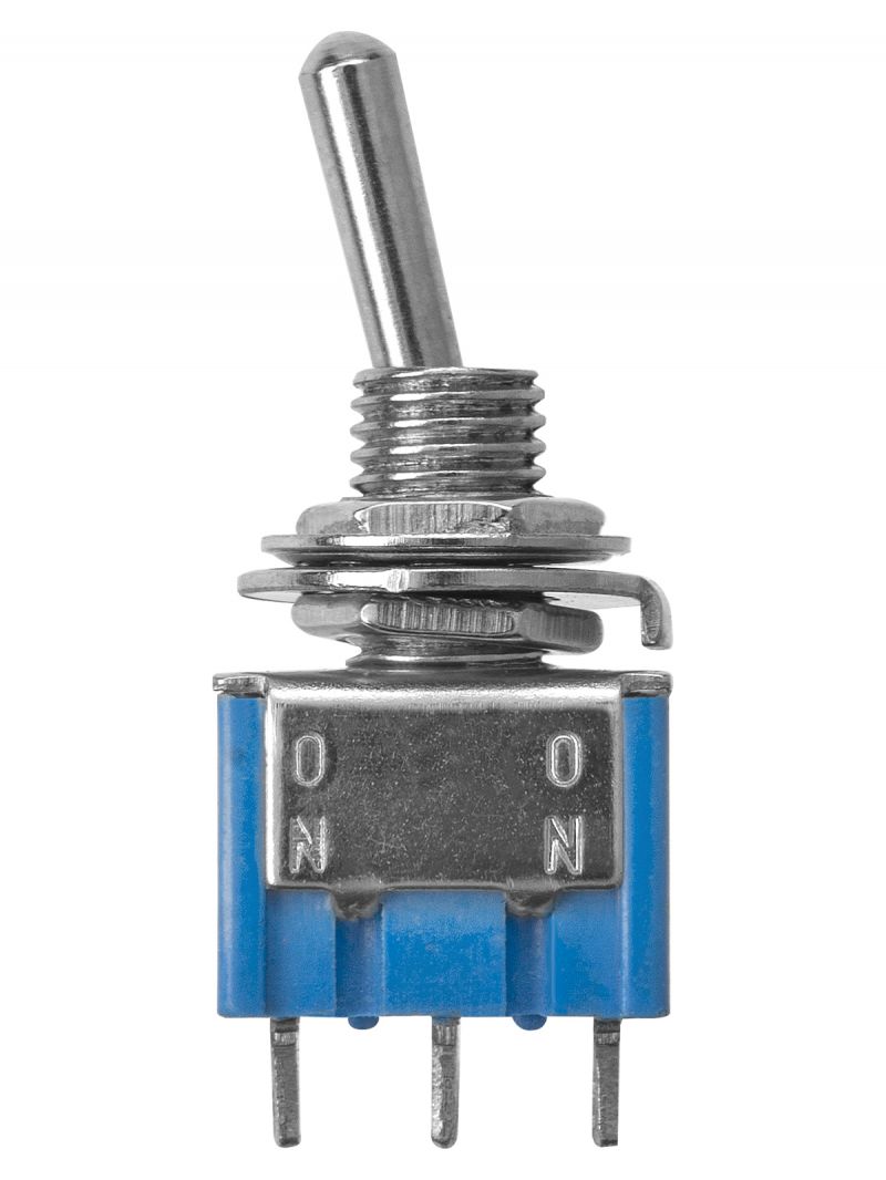 Переключатель-тумблер MTS-102 Micro 1P 250В AC/DC 3А (3c) ON-ON с фиксацией TDM