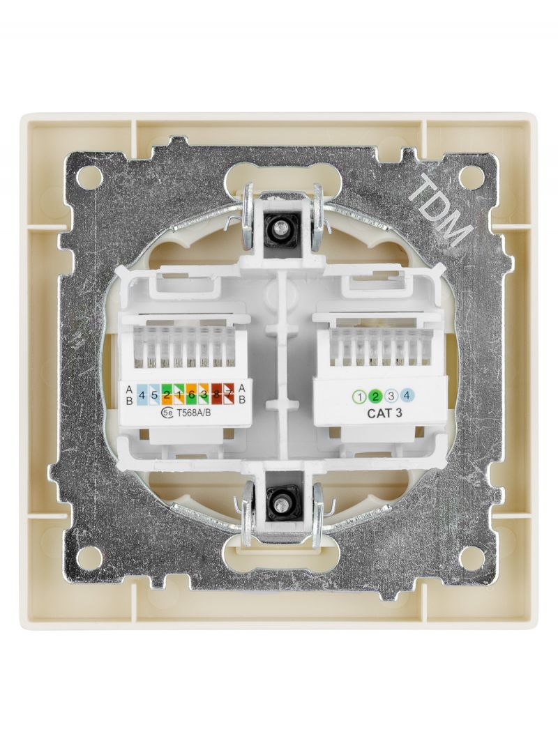 Розетка телефонная RJ11 + компьютерная RJ45 сл. кость 