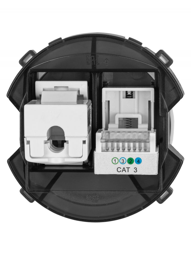 Розетка телефонная RJ11 + компьютерная RJ45 фисташковая, 