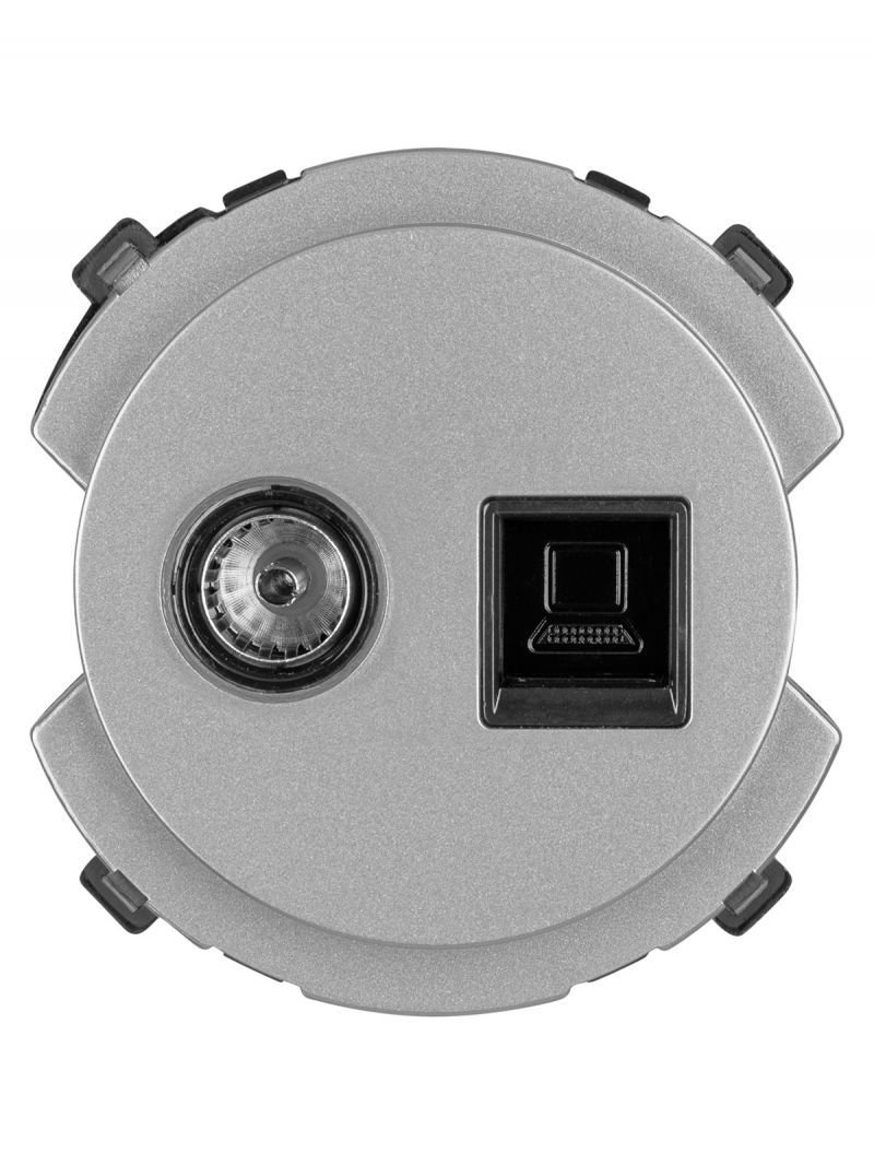 Розетка компьютерная RJ45 + TV розетка оконечная платина, 